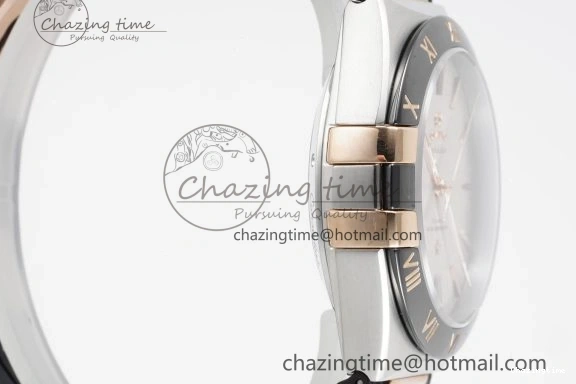 0211 Constellation Black Ceramic SS RG 8F 1:1 Best Edition White Textured Dial on Black Gummy Strap A Sustainable 7804